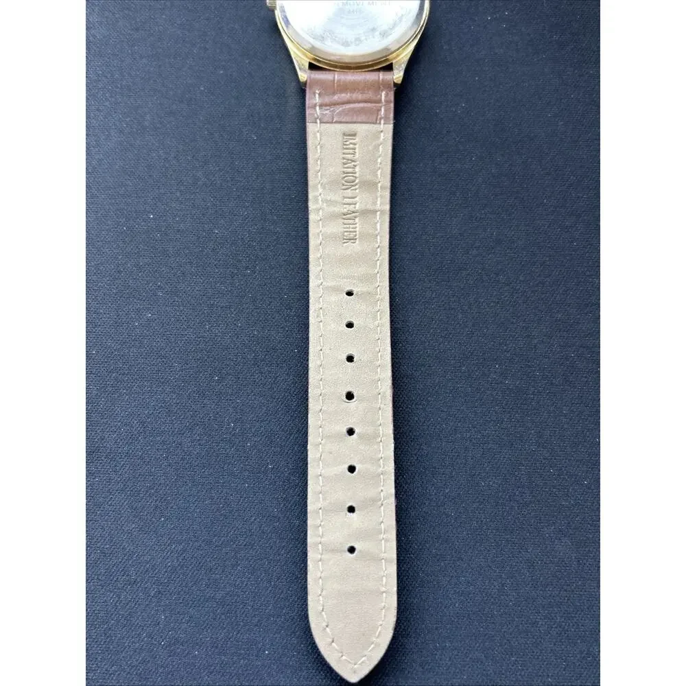 Gold Tone White Dial Easy Read Women’s Quartz Watch